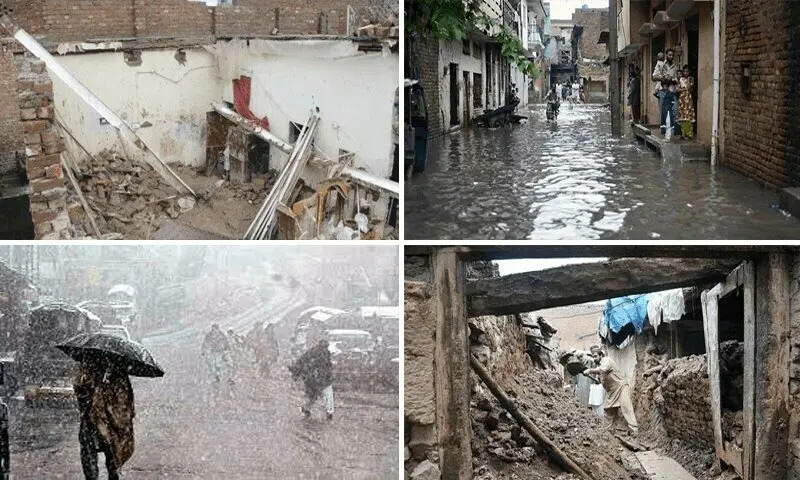 خیبر پختونخوا: بارشوں اور فلش فلڈ سے 43 افراد جاں بحق، 14 زخمی، پی ڈی ایم اے