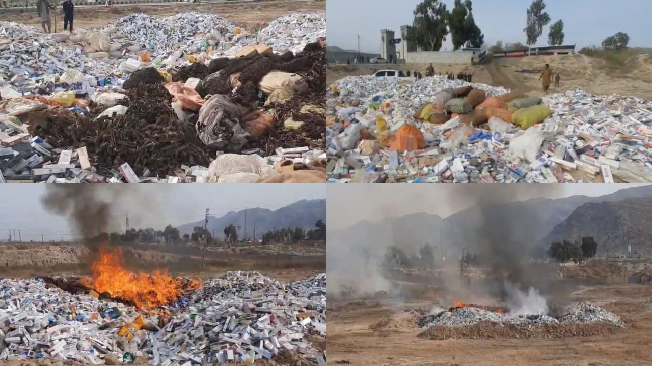 طورخم بارڈر: 43 ٹن غیر قانونی سامان نذر آتش، کیا ماحول متاثر ہوگا؟