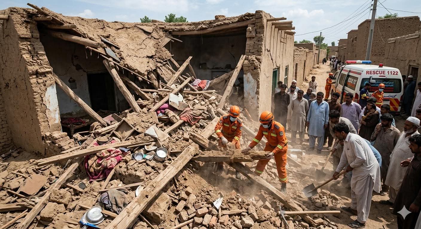 چارسدہ میں بوسیدہ مکان کی چھت گرگئی، 3 بچے جاں بحق